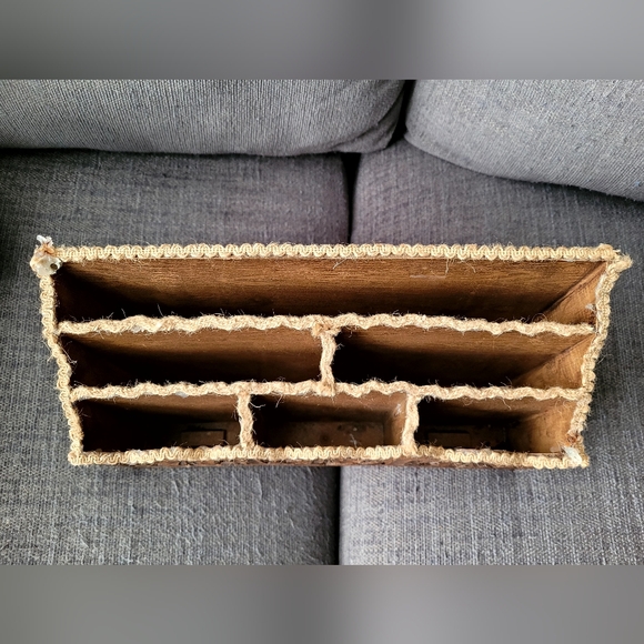 Vtg Lerner Caddy Handmade Carved PVC Desktop Letter Holder Mail Organizer 7x12 - Picture 3 of 4